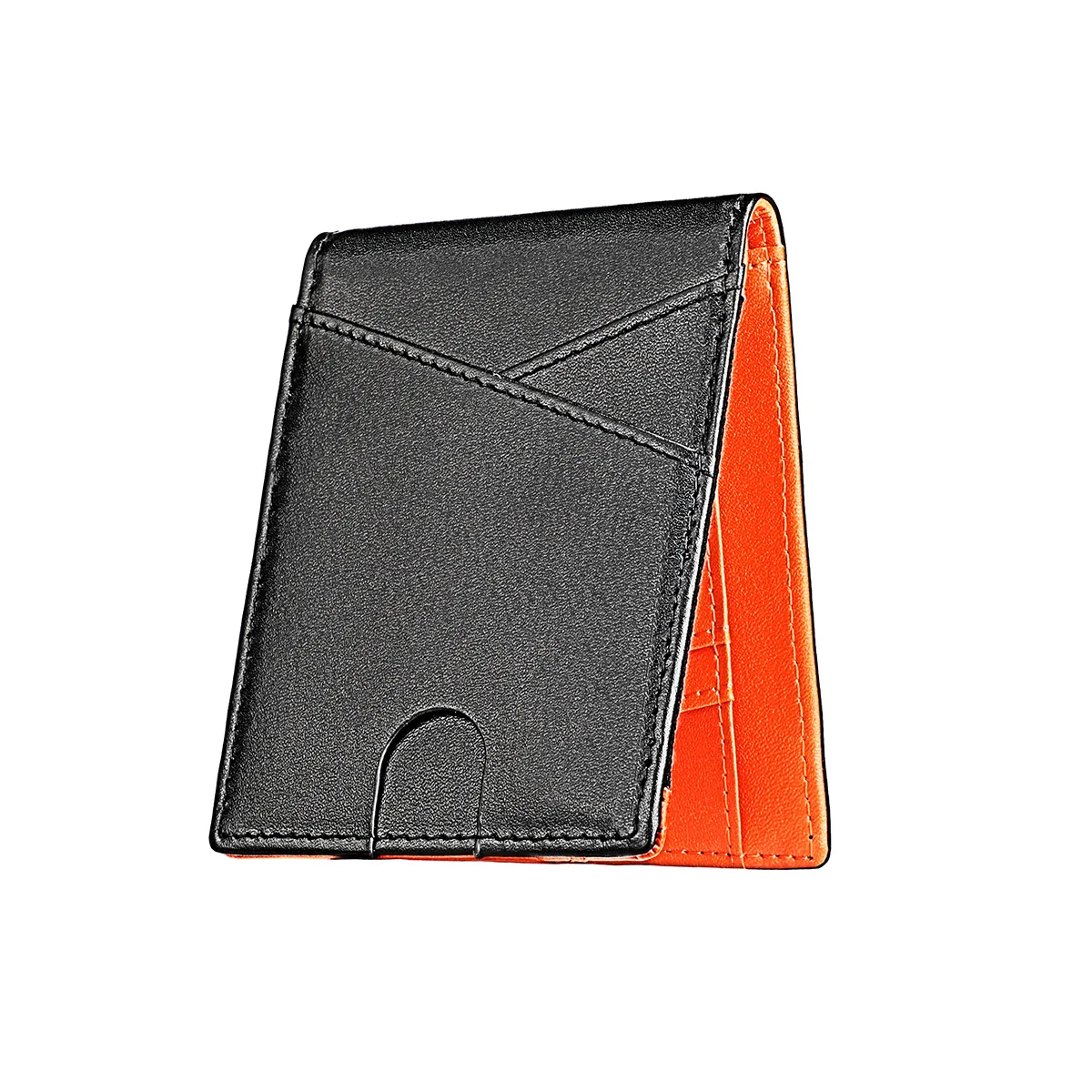 

2022 New Men Wallets RFID Anti-Degaussing Genuine Leather Dollar Clip Small Purses Card Holder Wallet With Coin Bag Men Wallet