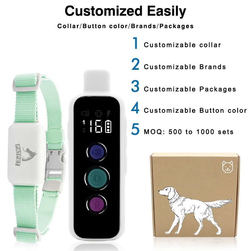 

Best Patpet Dog Anti Bark Control Device Remote Quality Control Training Shock Collar For Dogs With Remote