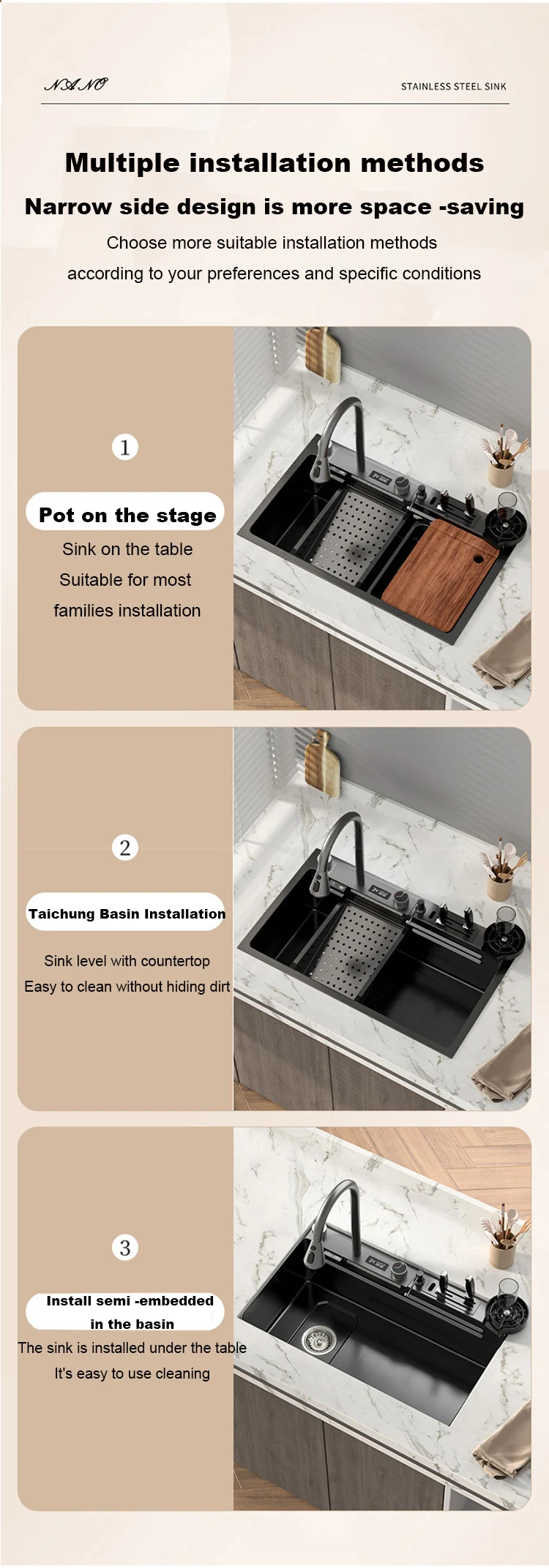 easy installation guide for Kitchen Wash Basin Sinks: Stainless Steel, Single Bowl, Undermount, ADA Compliant