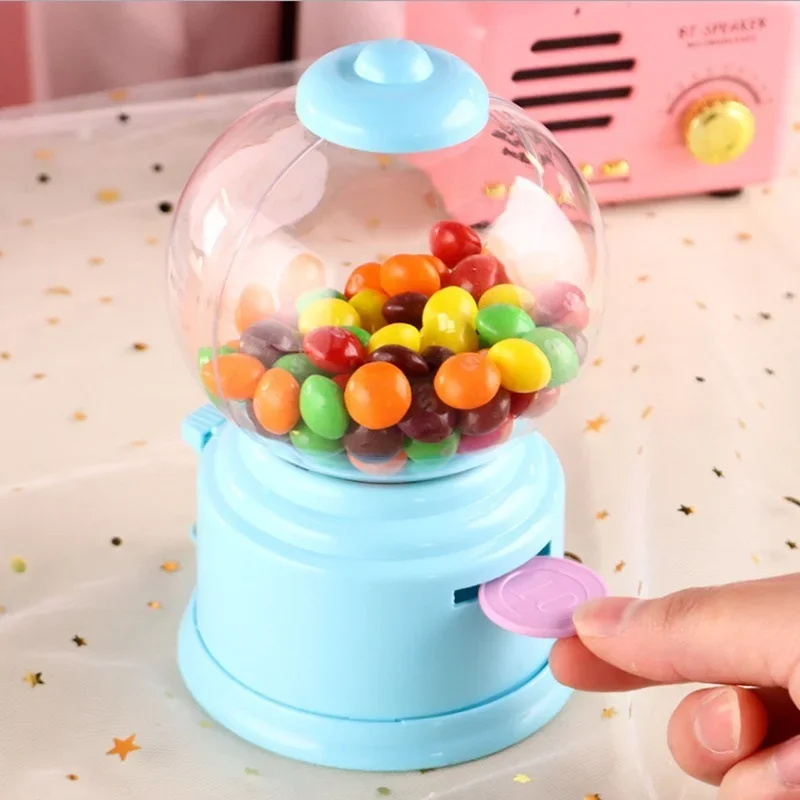 Cute Sweet Mini Candy Machine Kids Bubble Gift Children Bank Toys Dispenser Gumball Coin Saving Box Piggy Bank Home Decor