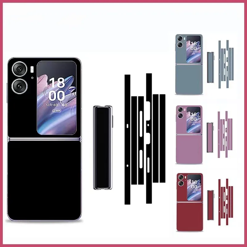3M Full Cover Pain Color Antigraffio Indietro + Cerniera + Adesivo Laterale Per Oppo Find N2 Flip Back Film Per Oppo Find N2 Flip Back Sticker