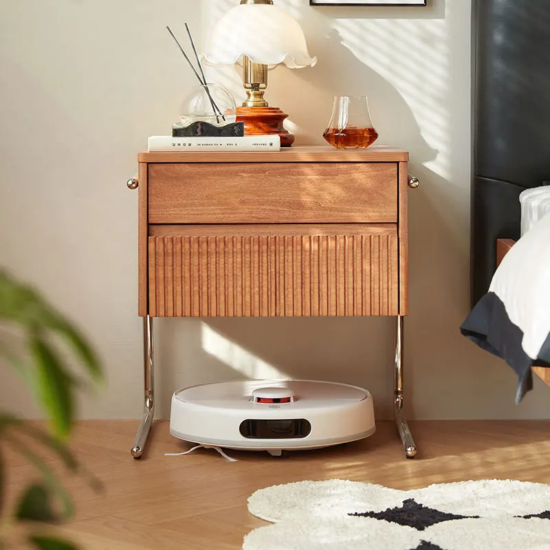 European Unique Nightstands Walnut Brown Luxury Wood Organizer Bedsides Table Bedroom Design Teen Nordic Cabeceros Furnitures