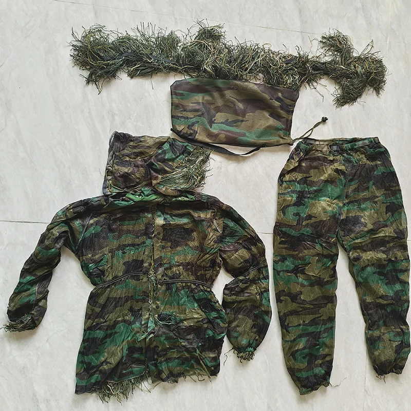 Costume ghillie camouflage forêt 3D tactique sniper airsoft militaire pêche extérieur