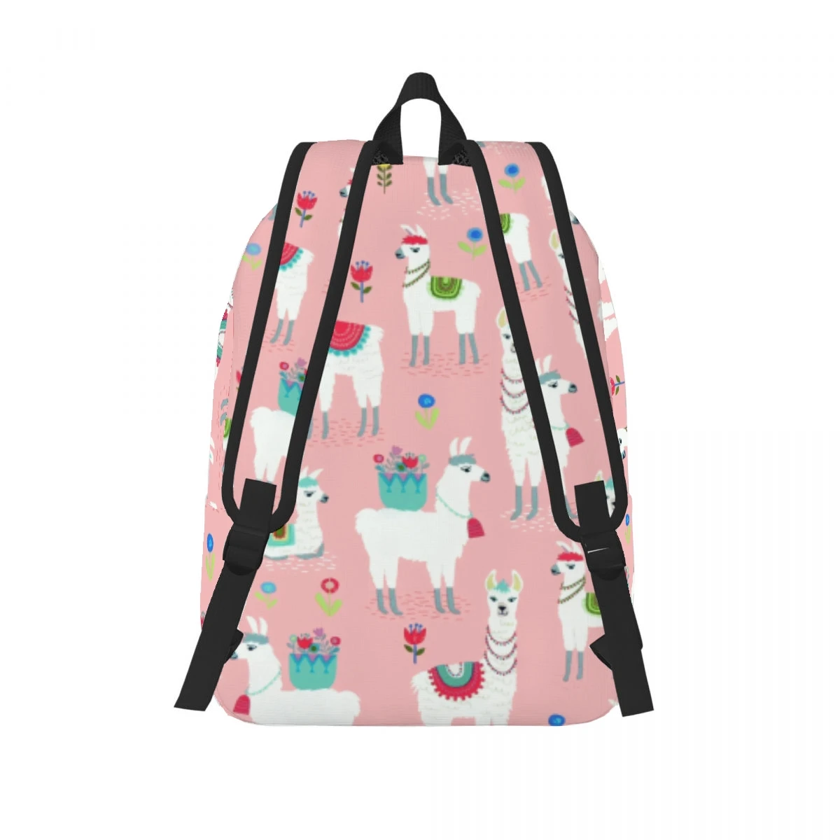 Cartoon Alpaca Backpack Casual Lightweight Laptop Backpack Men Women Travel Bag Outdoor Canvas Daypack