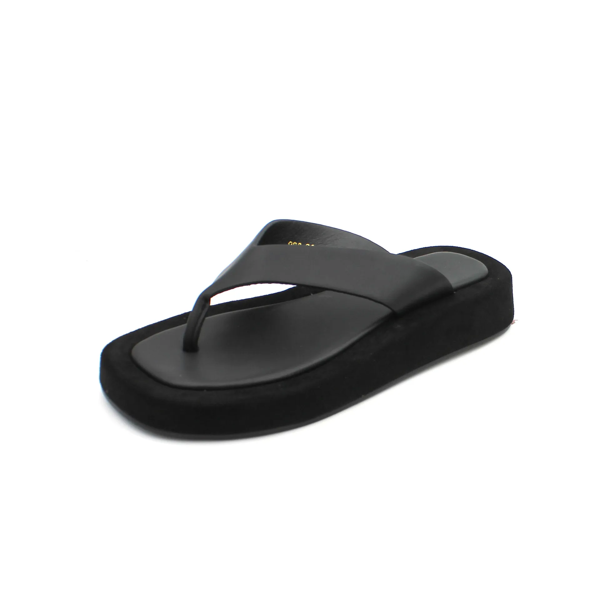 The Row, Beach black flip flop sandals