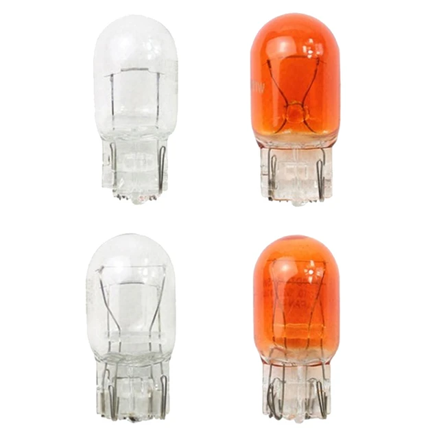 10x T20 7443 Signal Light W21 / 5W 3800K Ampoule halogène Orange clair Feux  de jour Turn Stop Frein Tail Bulb Drl Bulbs