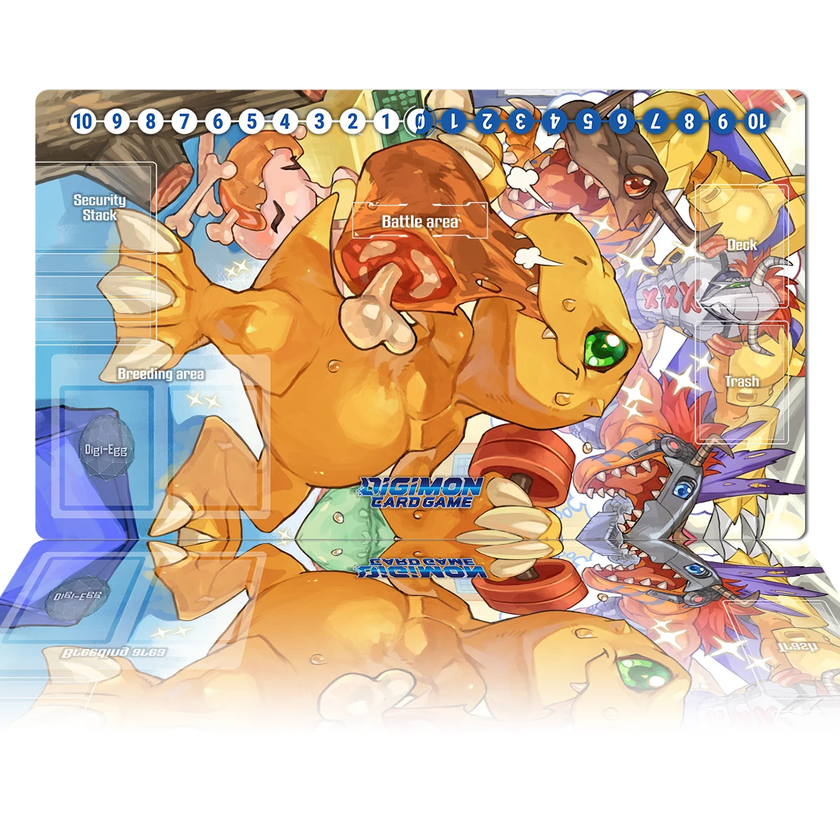 

Digimon Playmat Agumon Greymon Wargreymon Metal Greymon TCG CCG Card Game Board Game Mat Anime Mouse Pad Custom Desk Mat Zones