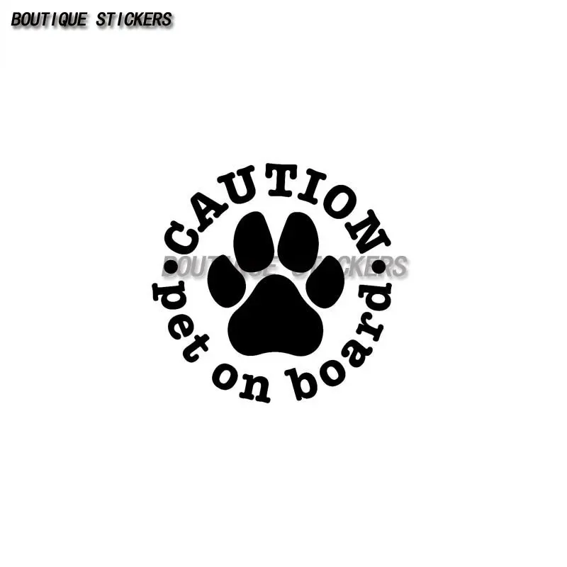 Creative car sticker CAUTION PET ON BOARDAnimals Dog Waterproof PVC sticker Car motorcycle laptop case decal