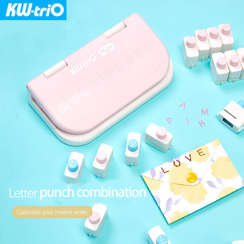 KWtriODIYCapitalEnglishLetterPuncherEmbosser26LetterManual