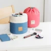 Women Lazy Drawstring Cosmetic Bag New Travel Round Makeup Organizer Make Up Pouch Waterproof Toiletry Storage Bag 2