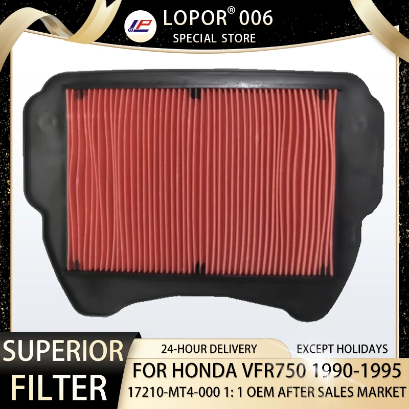 

Lopor Motorcycle Air Filter Motor bike intake cleaner FOR Honda VFR750 VFR 750 1990-1998 RC36 17210-MT4-000