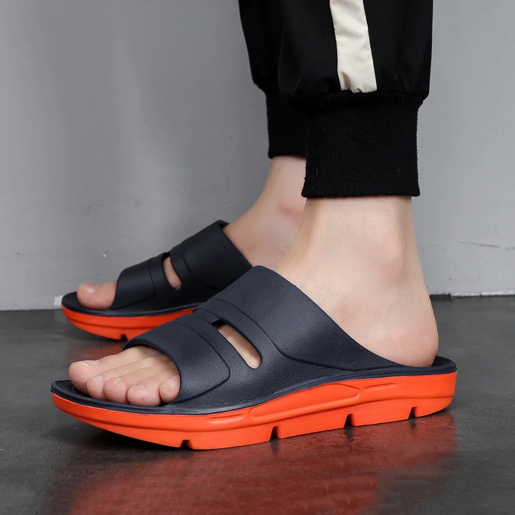 Men's Slippers Thick Bottom For Outdoors Trendy Non-slip Wear-resistant main image 1