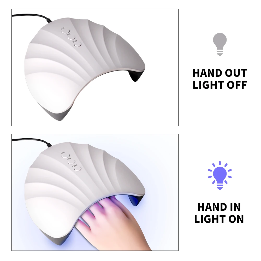 전문 네일 UV LED 램프, 빠른 건조 젤 네일 광택제 광선 요법 기계, 매니큐어 살롱 도구 장비, 12 LED