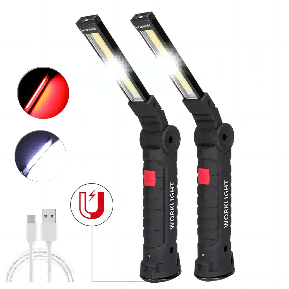 

Portable 5 Modes Handle Camping Light Emergency Working Lamp IPX5 Waterproof USB Rechargeable COB Work Lamp LED Flashlight