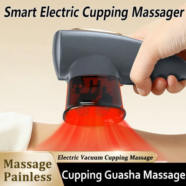 Intelligent Vacuum Cupping Massage Device Body Scraping Massager Heating Suction Cup Device Scraping Infrared Slimming Massage 1