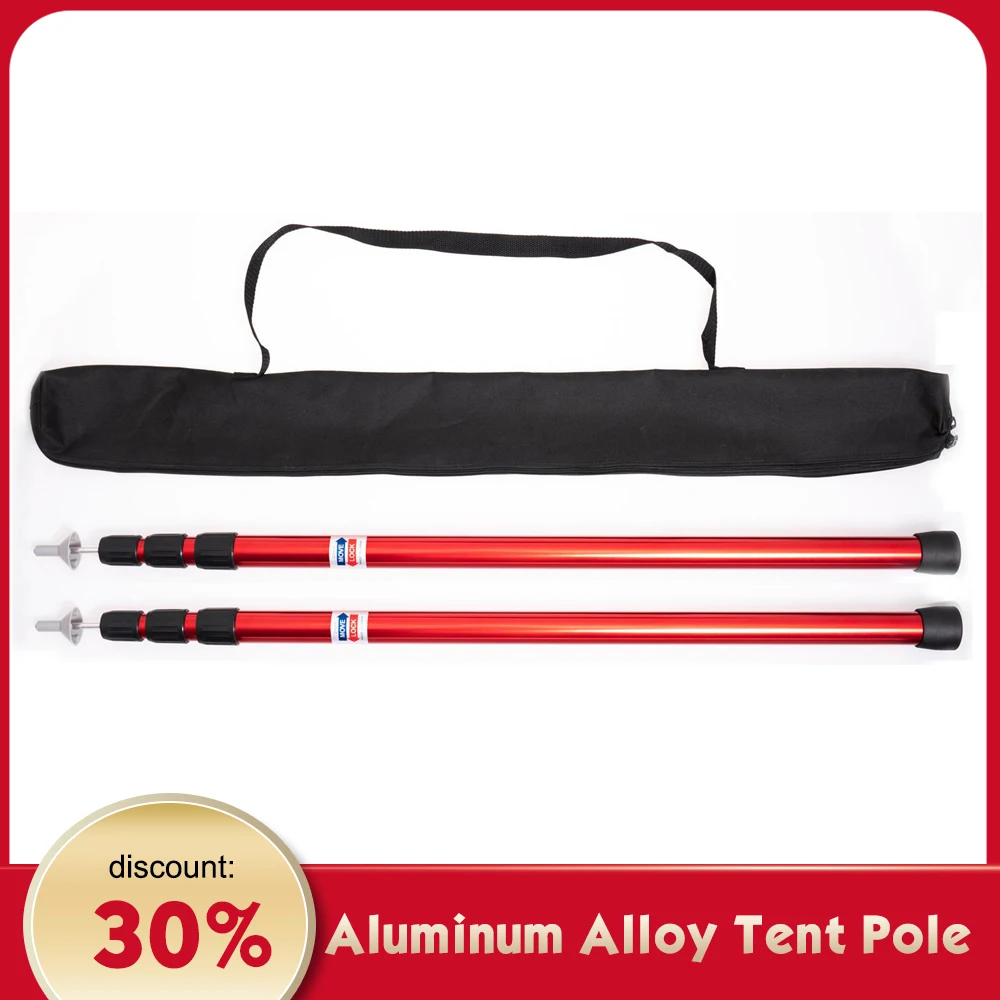 Thicken Aluminum Alloy Tent Pole Adjustable Tent Support Rods Beach Shelter Tarp Awning Pole Poles for Camping Hiking Tent