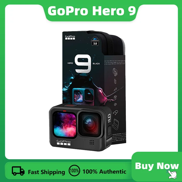 GoPro HERO9 Black - Waterproof Action Camera with Front LCD and Touch Rear  Screens, 5K Ultra HD Video, 20MP Photos, 1080p Live Streaming, Webcam,  Stabilization 