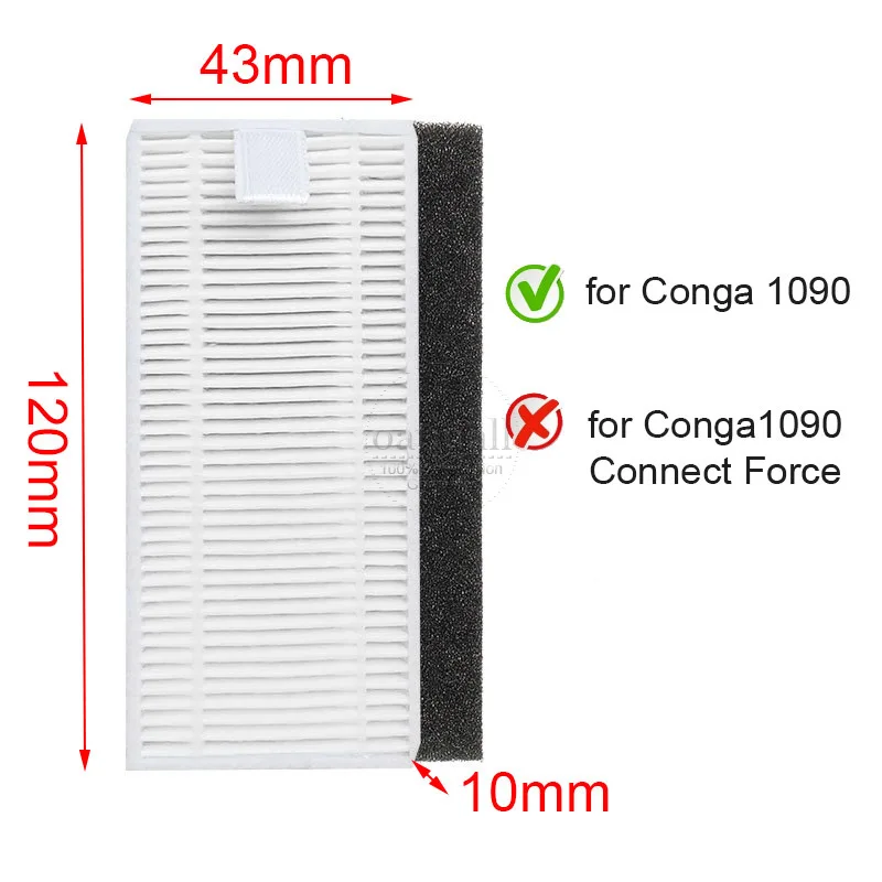4 Stks Filter Vervanging Voor Cecotec Conga 3490 Stofzuiger 4 Stks Filter Vervanging Voor Cecotec Conga 3490 Stofzuiger
