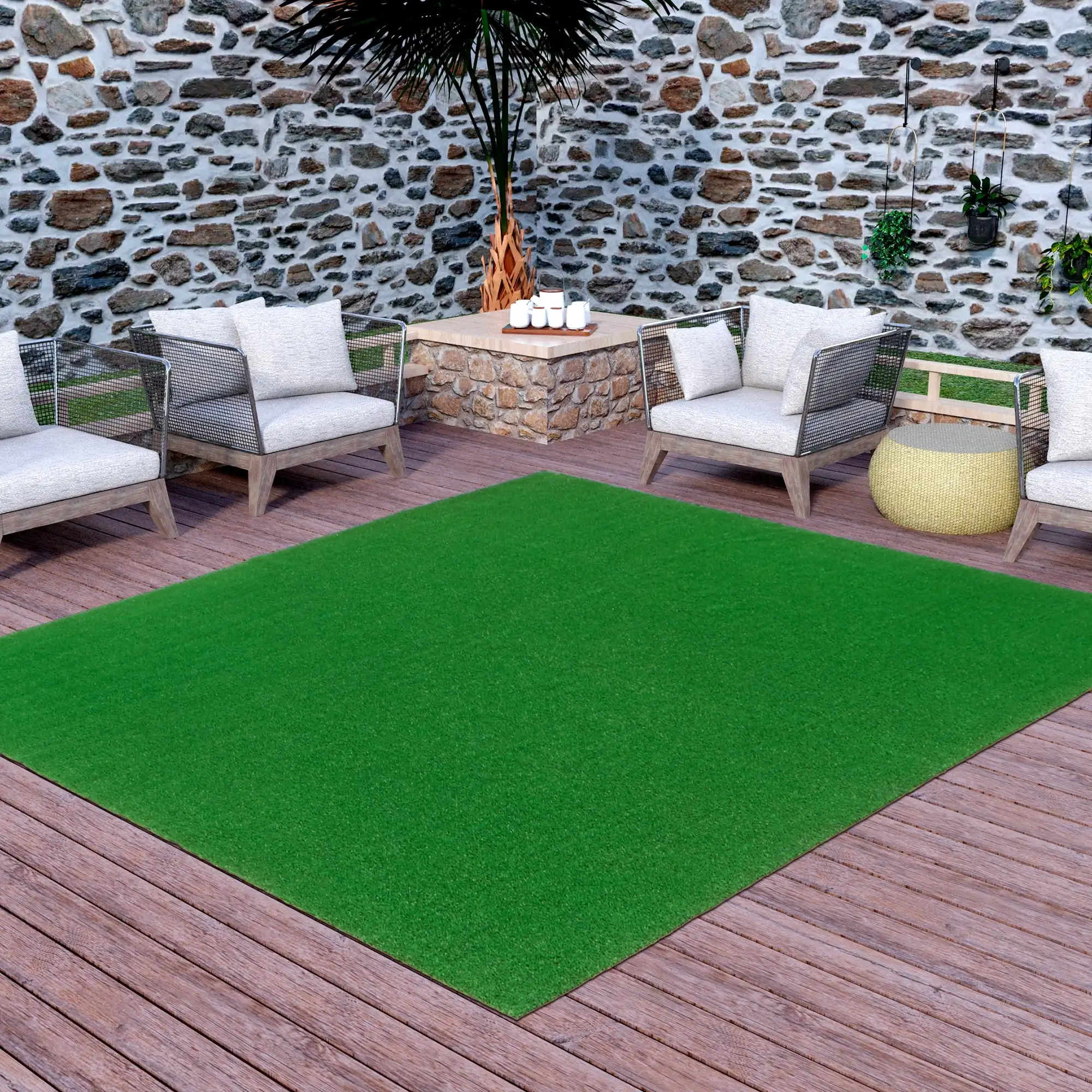 

Artificial Grass Mat Waterproof 8x10 Indoor/Outdoor Artificial Grass Rug for Patio Pet Deck Yard & Garden Decors Synthetic Turf