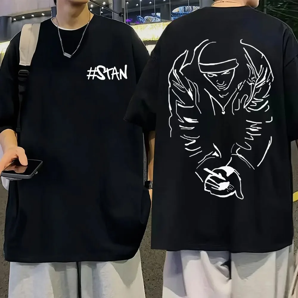 Rapper Eminem Stan T-shirt Vintage 90s Hip Hop Punk Tshirt Men's Harajuku Clothing Oversized Male Tops T Shirt Streetwear Unisex