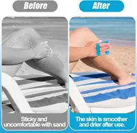 4Pcs New Sand Remover Beach Sand Wipe Off Mitts Skin Friendly Sand Removal Powder Bag Sand Removal Brushes Beach Essentials 2