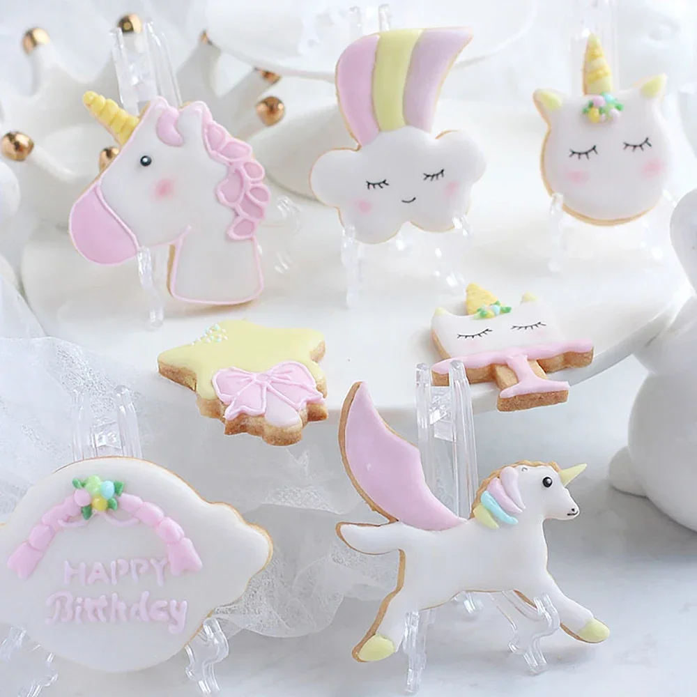 Cute Cartoon Unicorn Cookie Cutter Mould Stainless Steel Fondant Cake Biscuit Mold Cutter Baking Decoration Tools