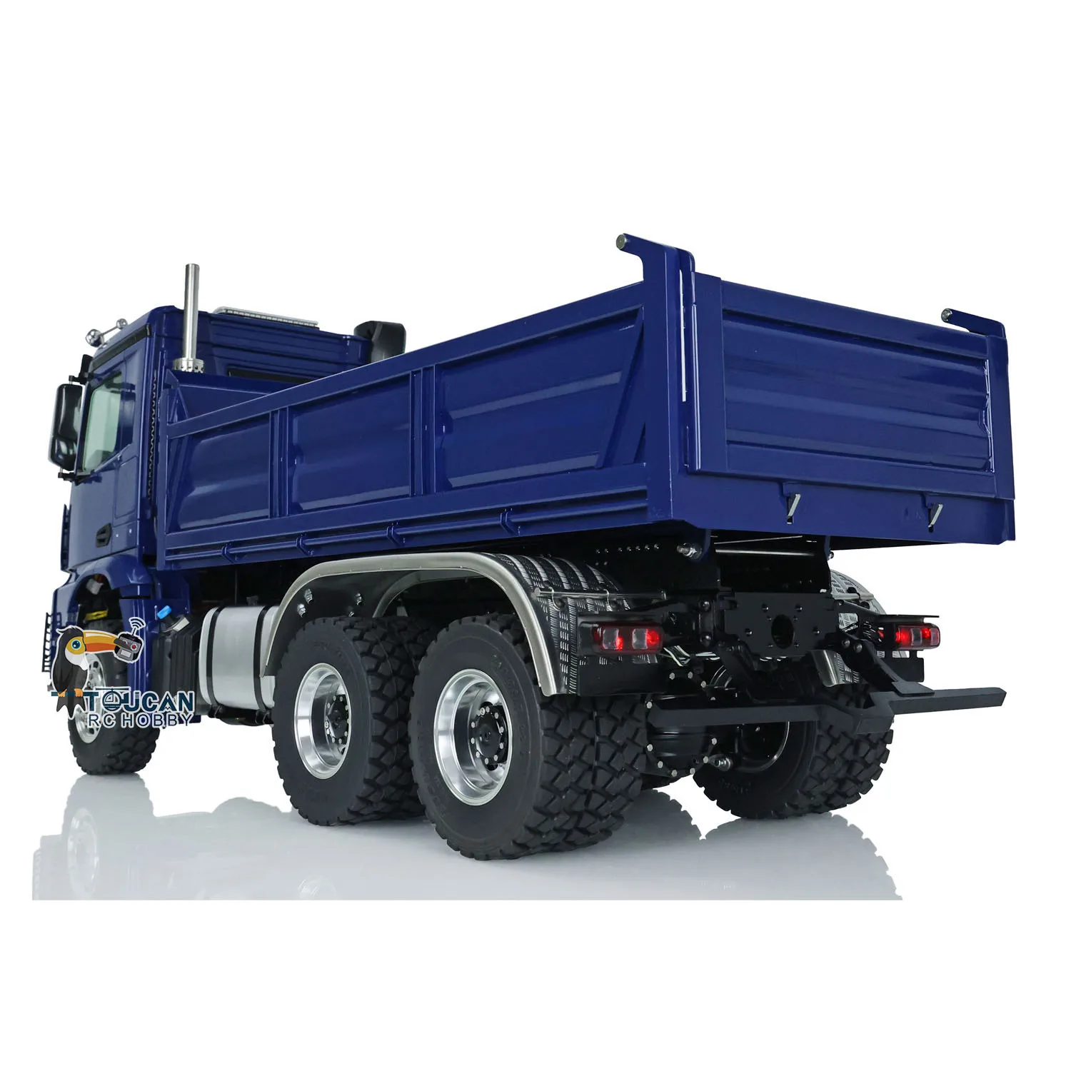 RTR LESU 1/14 RC Hydraulic Dump Truck 6X6 Remote Control Vehicle Dumper Smoking Unit Brushless Motor Hook Model Light Sound Set 3