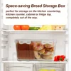 1Pcs Bread Box 3 Size Rectangular Bread Storage Boxes with Time Recording Clear Loaf Bread Container Airtight Bread Keeper Box 3