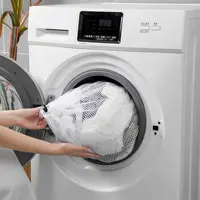 1PC Mesh Laundry Bag - Machine Washable Drawstring Design Travel Wash Bag for Blouses, Hosiery, Stockings, and Underwear 2