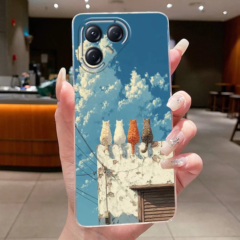 Aesthetic Luxury Soft Silicone Transparent TPU Phone Case Back Cover