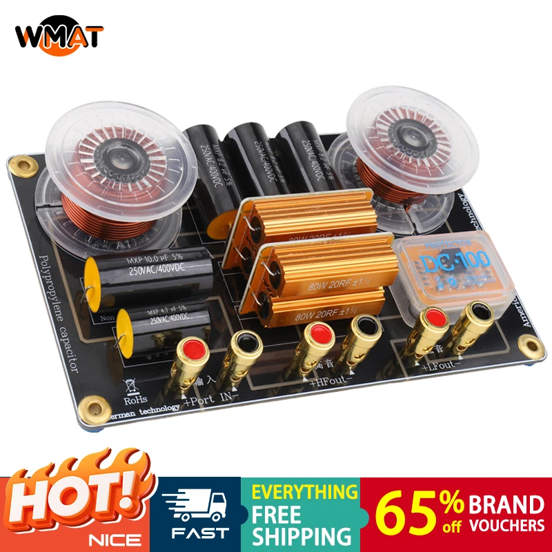KV4/2Way 900W 오디오 크로스오버 1600-2100Hz 트위터 베이스 스피커 전문가용 주파수 분배기 12-15인치 44-75 코어 트위터 8옴