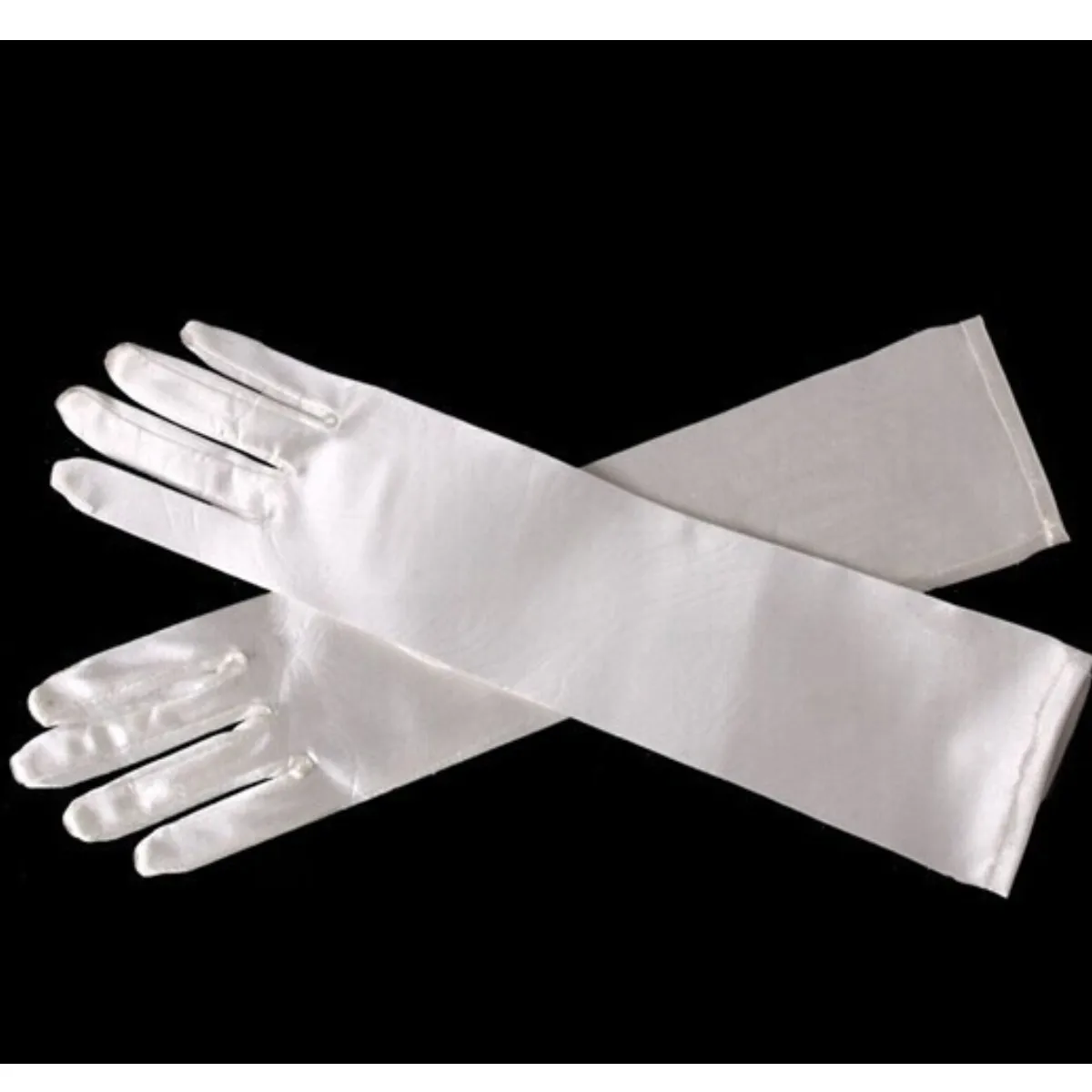 

Elegant Women Wedding Bridal Gloves Breathable Satin Long Simple White Marriage Bride Accessories