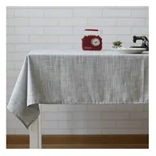 

Linen Tablecloths, Waterproof Table Covers Solid Color Beige Gray Dining Table Coffee Table Deco