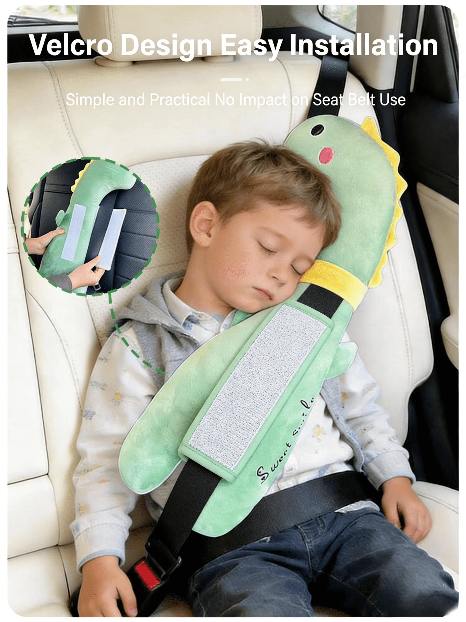 9i9 어린이 카시트 벨트 질식 방지 어깨 보호 쿠션 여행용 차량 수면 목 지지 베개 차량용 헤드레스트
