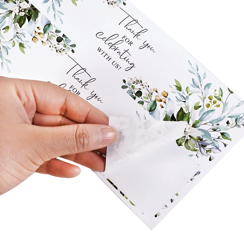 Elegant Eucalyptus Flower Celebration Water Bottle Labels - 30 Pack