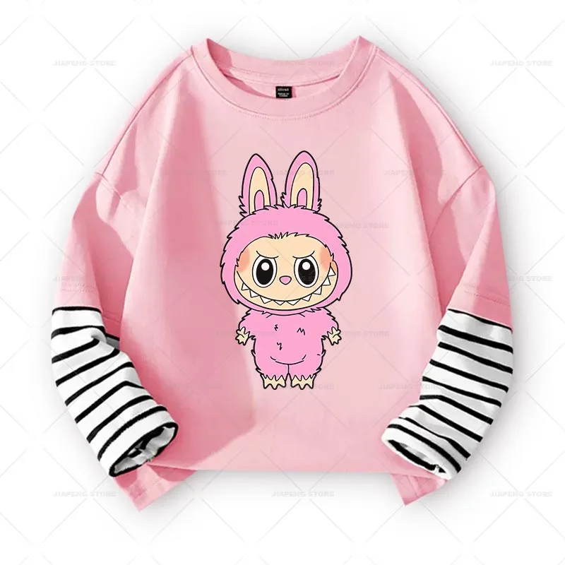 POP MART Labubu Iron on Patches for Clothes Cute Cartoon Heat Transfer Patch Cloth DIY Vinyl Stickers Decor Applique DIY