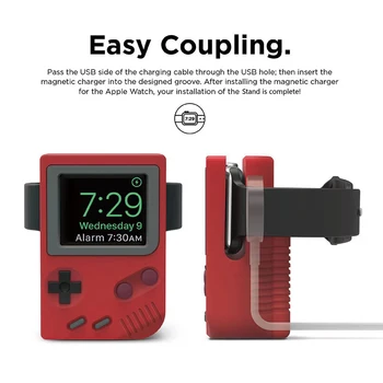 Cute Silicone Charger Holder Dock For Apple iWatch SE 8 7 6 5 4 3 2 1 Retro Game Console Charging Base Desktop Smart Watch Stand 3