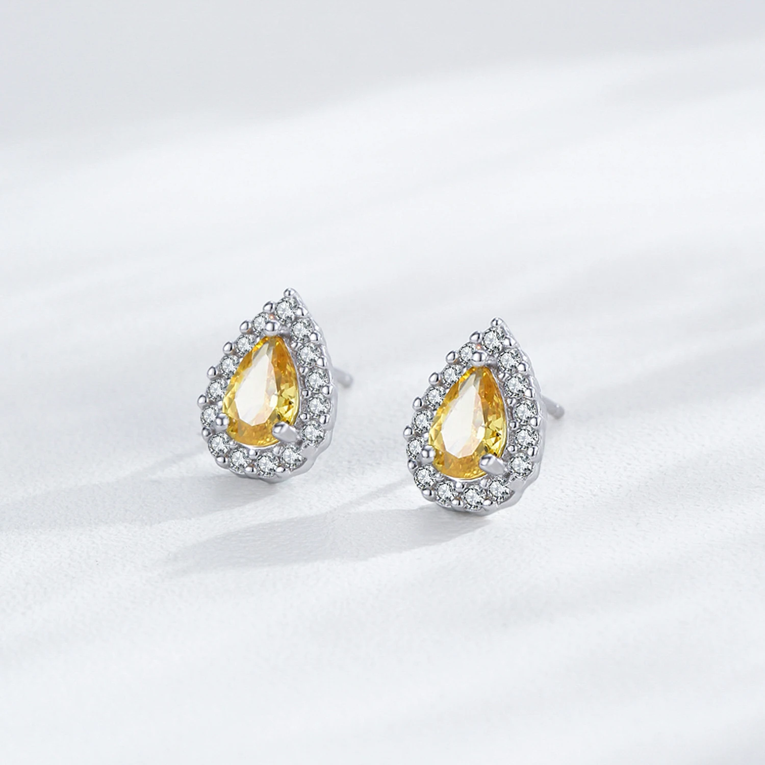 Orecchini A Goccia E A Perno Cavi In Metallo Placcato Argento 925 Donna - Idea Regalo Nozze, Anniversario, Compleanno