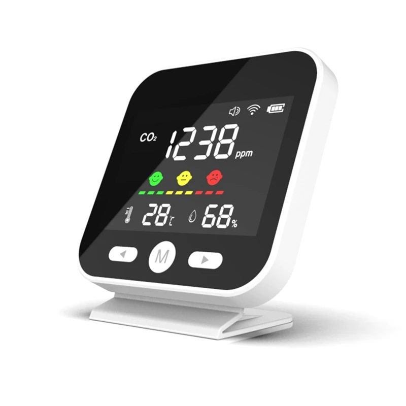 

Монитор качества воздуха Tuya Wi-Fi, измеритель углекислого газа и CO2, определение температуры и влажности, Инфракрасный тестер
