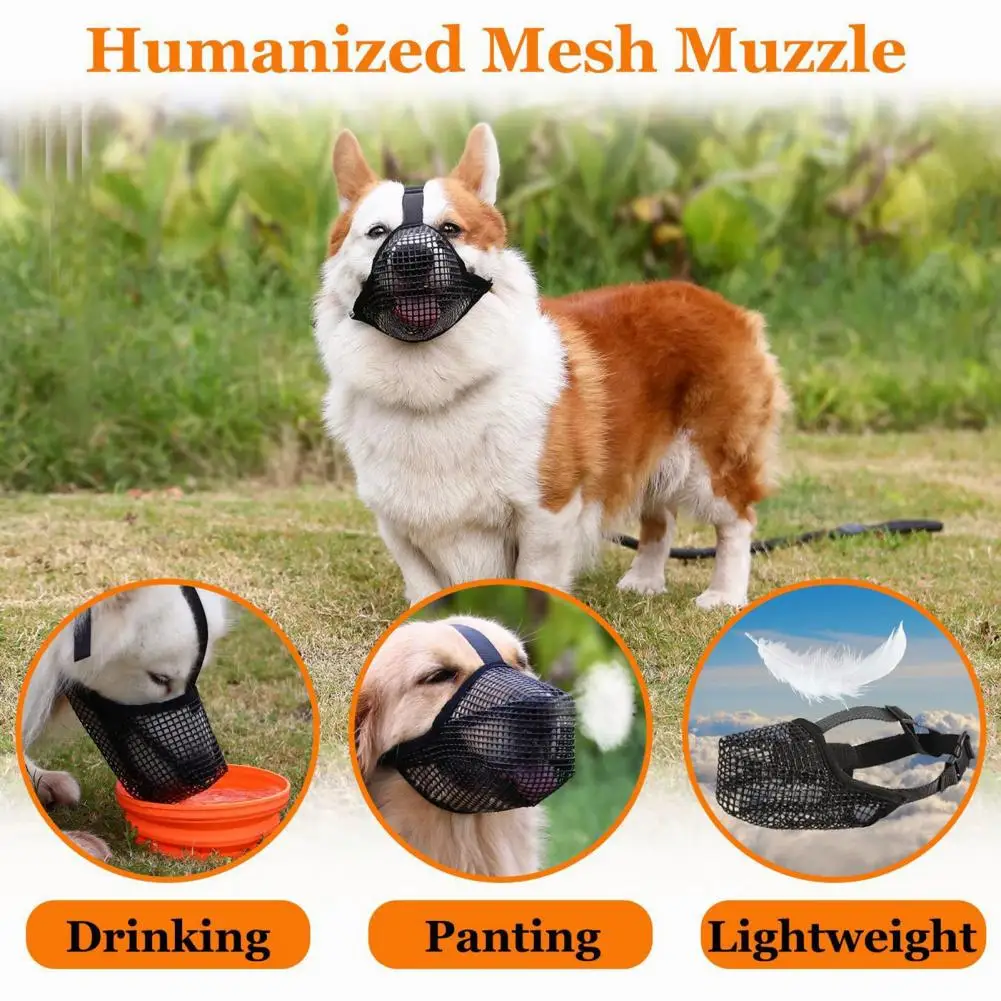 Practical Pet Muzzle Wear-resistant Dog Mouth Cover Tear-resistant Prevent Bites Anti Chewing Dog Mouth Cover dog muzzle