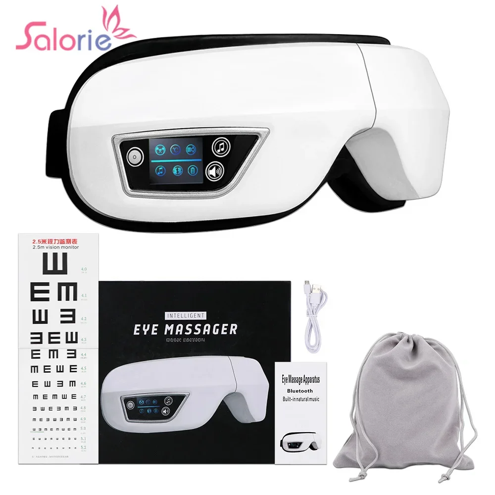 

Eye Massager Smart Airbag Vibration Eye Care Instrumen Heating Bluetooth Music Relieves Fatigue And Dark Circles Wrinkle Remove