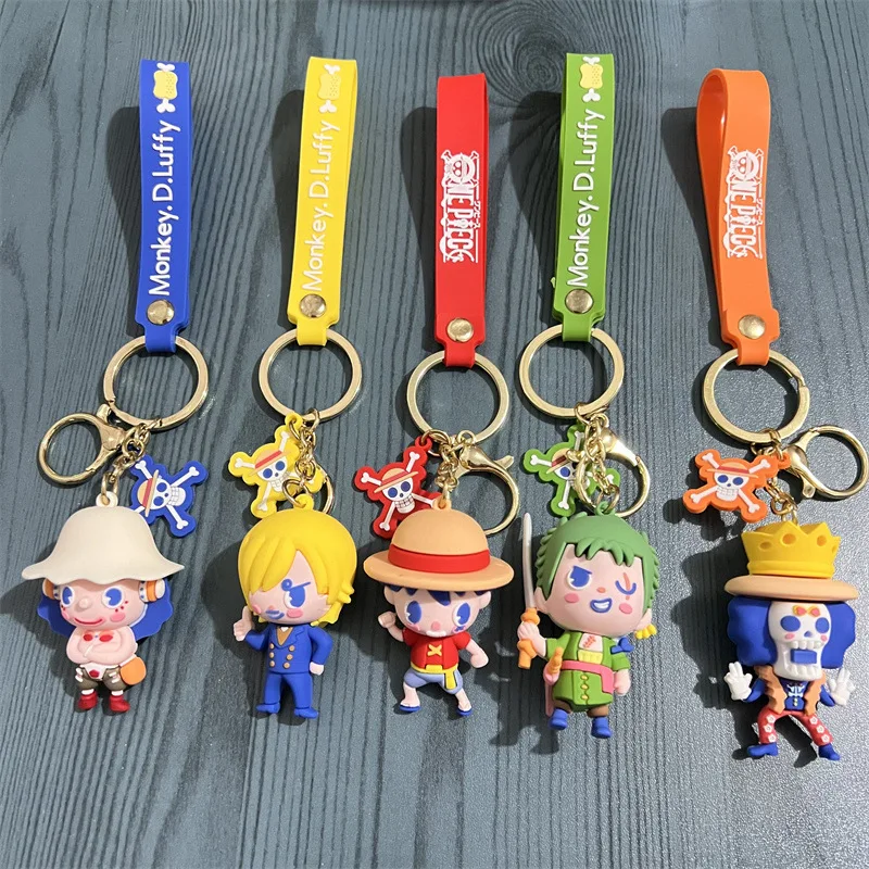 Porte-clés en silicone One Piece Anime Figures, Luffy, Zoro, C.Nami,  beurre, sac, porte-clés, accessoires, jouets pour enfants, cadeaux  d'anniversaire - AliExpress