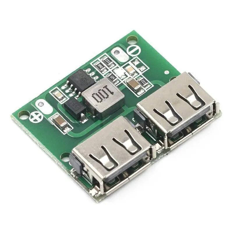 1개 9V 12V 24V 5V DC-DC 스텝다운 충전기 전원 모듈 듀얼 USB 출력 3A 벅 전압 보드 6-26V 자동 충전 레귤레이터