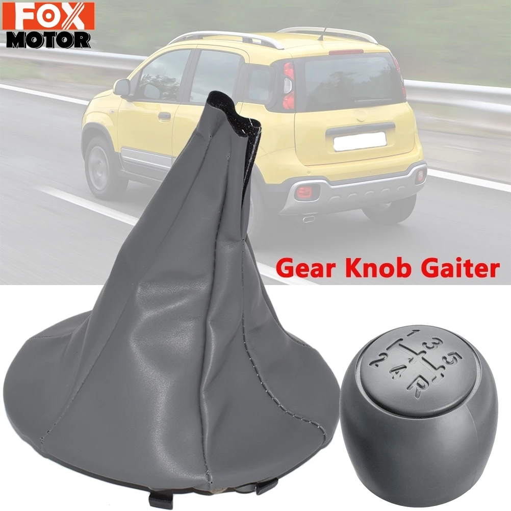 5 Speed Gear Stick Shift Knob Headball For Fiat Panda 2003-2012 500 500c 2007-2013