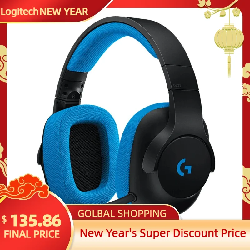 Logitech G233 cable game headset microphone game headset gaming headset headset