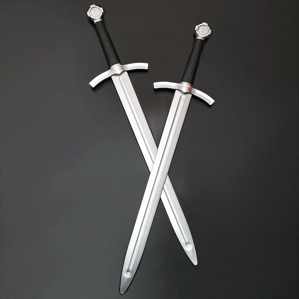 Knight Sword Weapon Prop Children's Toy Cosplay Templar Order Performance Plastic Samurai Knife Sword Prop Outdoor Toy For Teen 2