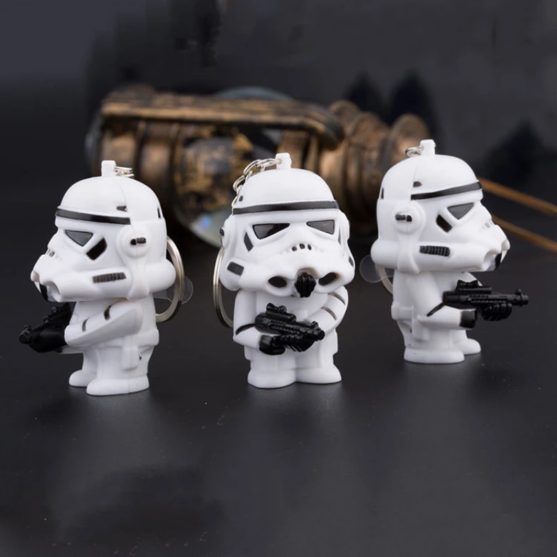 Hot Toys Star Wars Darth Vader Led Lighting Sound Portachiavi Regali Bagpack Ciondolo Raccogliere Figure Portachiavi Bambole Per Bambini Portachiavi