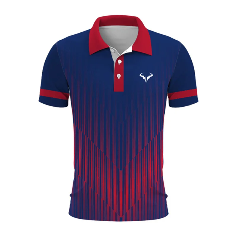 New 3D Printed Striped Style Men Polo Shirt Fashionable Golf Tennis Lapel Short Sleeved Top Loose and Breathable Summer Clothing 15 S84957fe637924b86a91c6e10c21b5f9dG