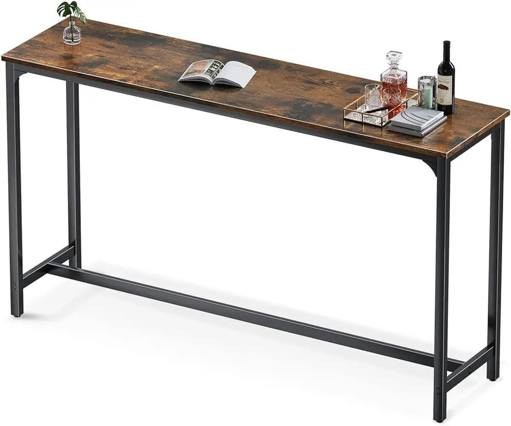 ODK 63 Bar Table,  Height Pub  Counter    Rectangular High Top Kitchen & Dining Tables with Sturdy Legs