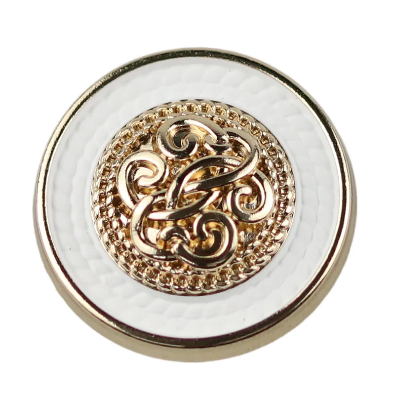 Bottoni Metallici Stile Britannico In Lega Di Zinco | Confezione Da 10 | Oro Antico 23 Mm | Per Cucito E Abbigliamento